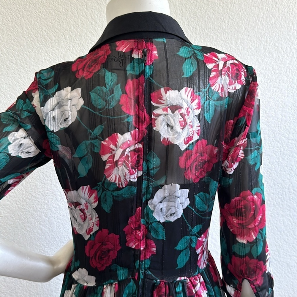 Hell Bunny Bed Of Roses Dress Black - Picture 6 of 10
